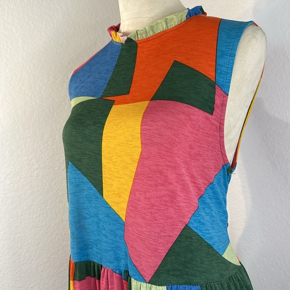 NWOT BELLA BELLA BY GG Geo Print Midi Dress (Large) - Picture 7 of 10